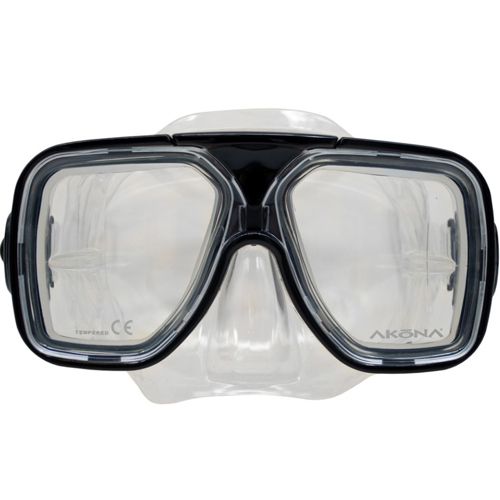 Akona Breeze Mask with QD Buckles Black/Clear Silicone